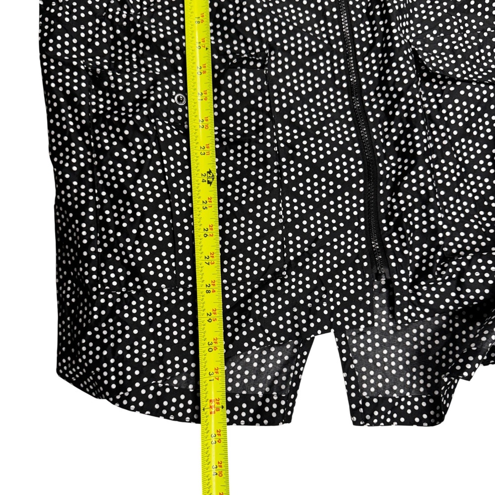 ShedRain Women's Black White Polka Dot Hooded‎ Lightweight Rain Jacket Size L - Picture 14 of 14
